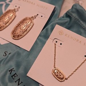 Kendra Scott Elisa/Brie Necklace and Earrings